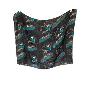 San Jose Sharks Infinity Scarf NHL Licensed Black Teal Wrap by Little Earth